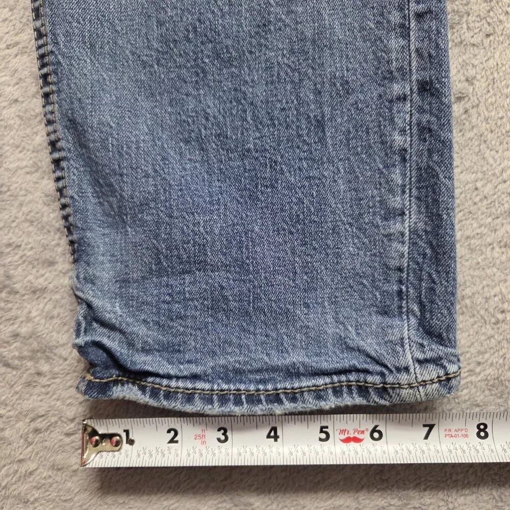 Silver Jeans Mens 36x29 Blue Eddie Relaxed Straight Stretch Denim Distressed